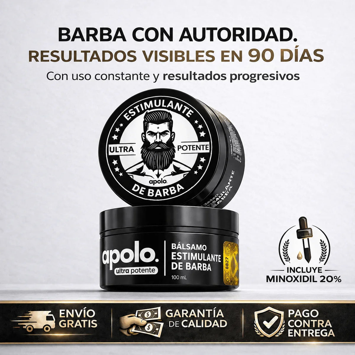 Bálsamo Apolo | Estimulante para una Barba más Llena